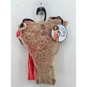 NWT 2pk Lace Plus Size Thong Panties